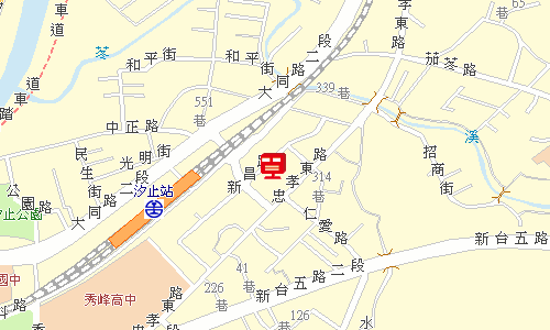 汐止郵局郵務股地圖