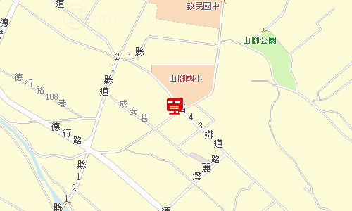 苑裡山腳郵局地圖