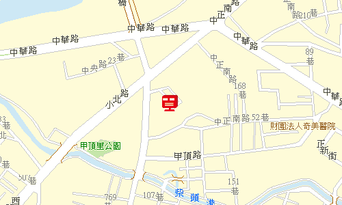 永康六甲頂郵局地圖
