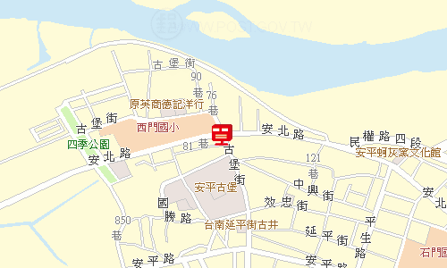 臺南郵局第二投遞股地圖