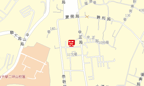 苗栗郵局郵務股地圖