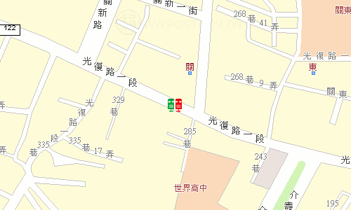 關東橋郵局地圖