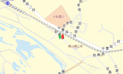 橫山郵局地圖