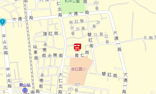 岡山郵局郵務股地圖