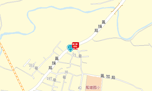燕巢鳳山厝郵局地圖