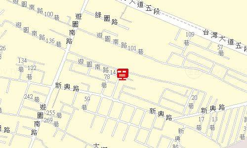 台中港郵局郵務股地圖