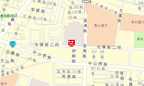 鳳山行政中心郵局地圖