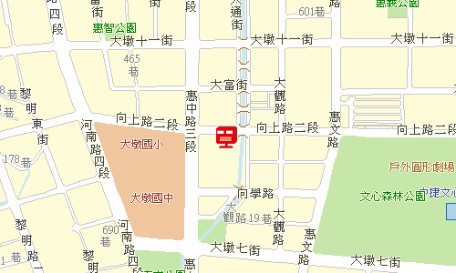 臺中郵局快包一股地圖