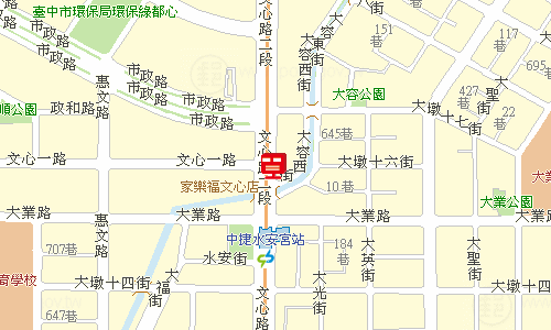 臺中郵局快包一股地圖