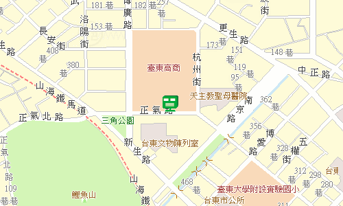 臺東郵局郵務科地圖