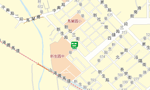 臺東郵局郵務科地圖