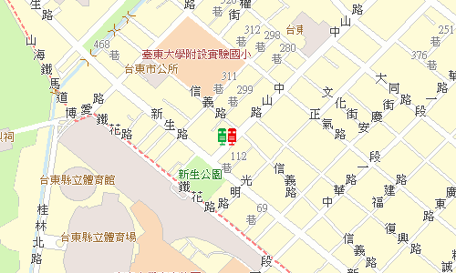 臺東郵局郵務科地圖