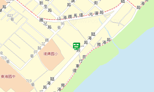 臺東郵局郵務科地圖