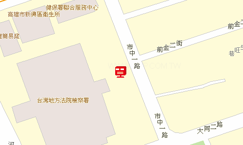 高雄地方法院郵局地圖
