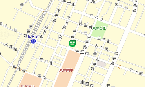 鳳林郵局地圖
