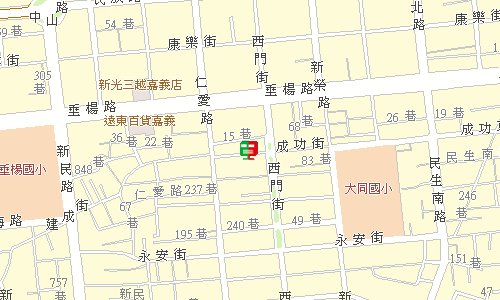 嘉義成功街郵局地圖