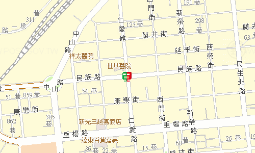 嘉義郵局快捷股地圖