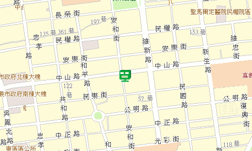 嘉義中山路郵局地圖