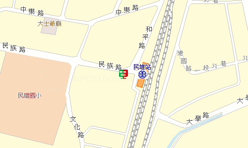 民雄郵局地圖