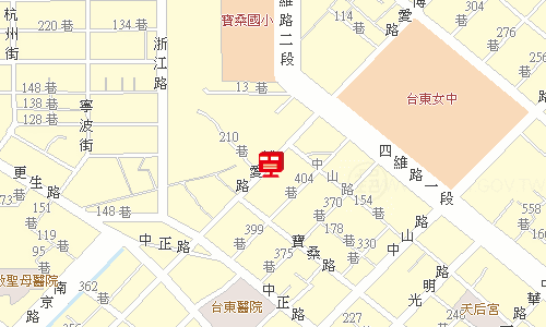 臺東郵局郵務科地圖