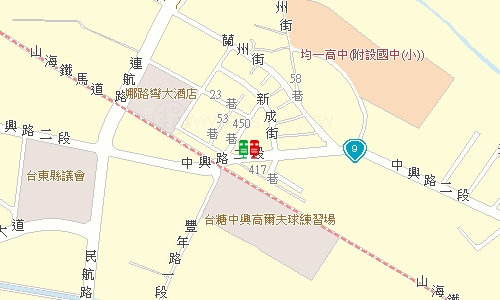 臺東郵局郵務科地圖