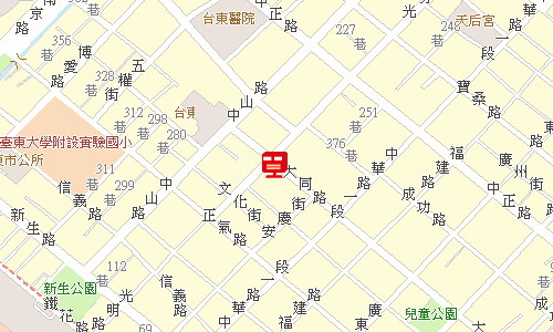 臺東郵局郵務科地圖