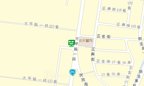 草屯郵局地圖