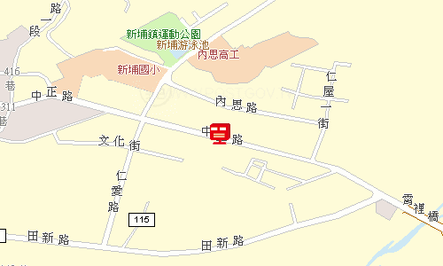 新埔郵局地圖