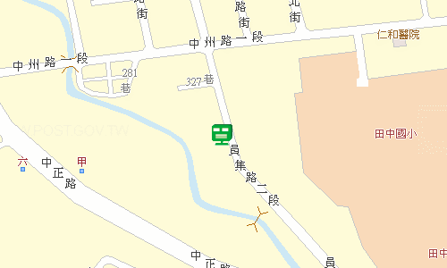 田中郵局地圖