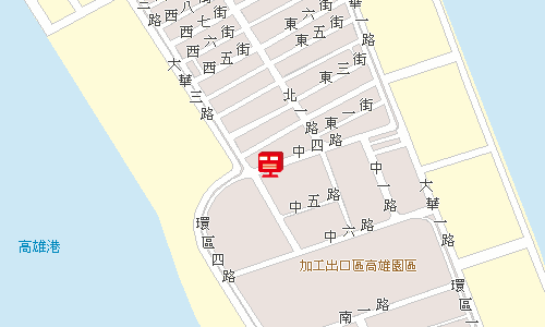 前鎮加工區郵局地圖