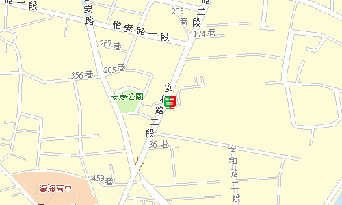 臺南郵局安南投遞股地圖