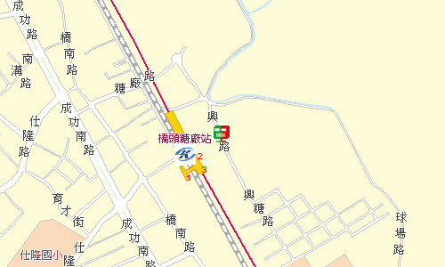 岡山郵局郵務股地圖