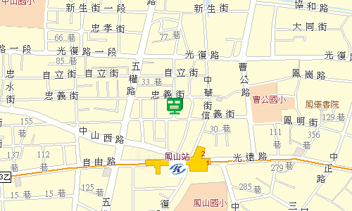 鳳山郵局郵務股地圖