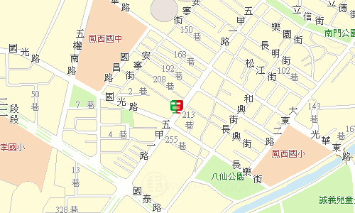 鳳山郵局郵務股地圖