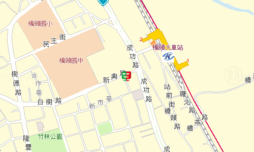 岡山郵局郵務股地圖