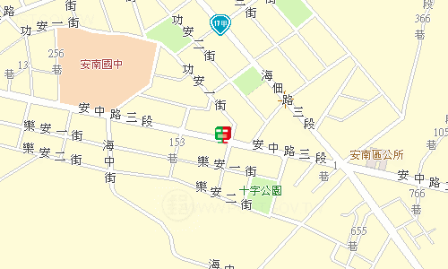 臺南郵局安南投遞股地圖