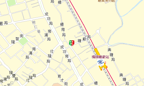 岡山郵局郵務股地圖