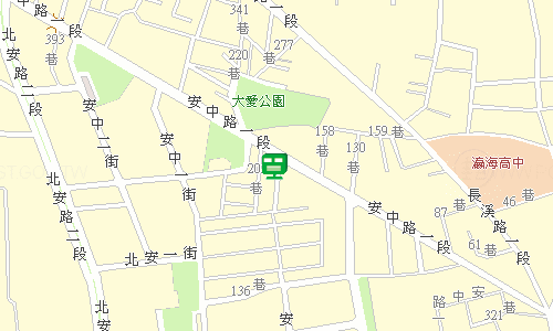 臺南郵局安南投遞股地圖