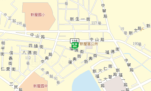 新屋郵局地圖