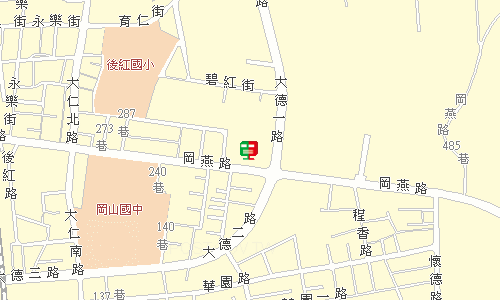 岡山郵局郵務股地圖