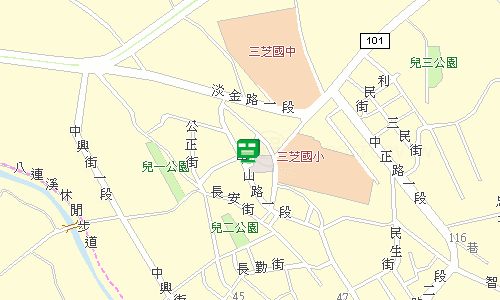 三芝郵局(三重33支)地圖