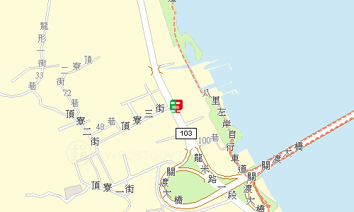 八里郵局(三重25支)地圖