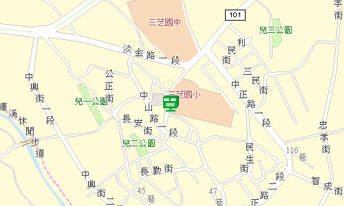 三芝郵局(三重33支)地圖