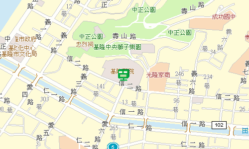 基隆郵局快捷股地圖