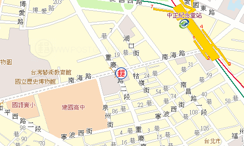 Taipei Nanhai Post Office emap