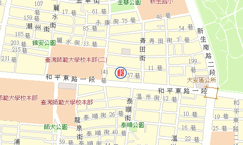 臺北青田郵局電子地圖
