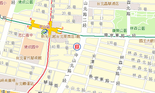 臺北中山郵局電子地圖