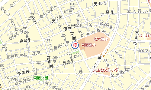 臺北東園郵局電子地圖