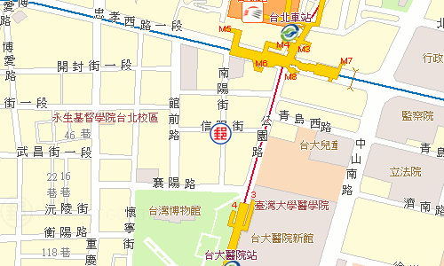 臺北南陽郵局電子地圖