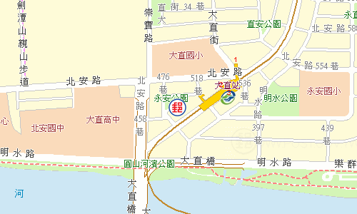 臺北大直郵局電子地圖